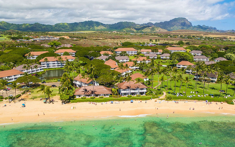Drone photo of Kiahuna Plantation Resort